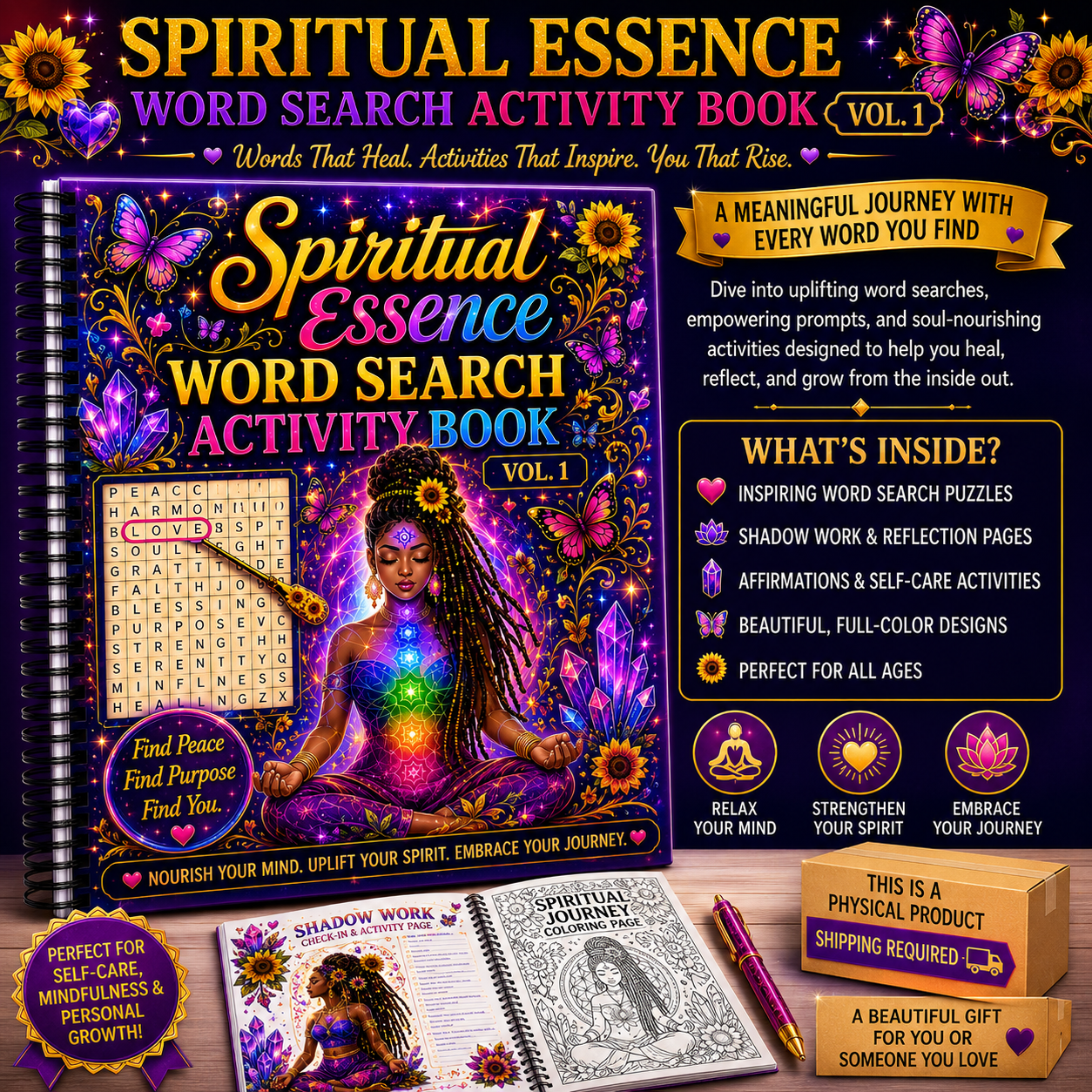Spiritual Essence Word Search Activity Book Vol.1